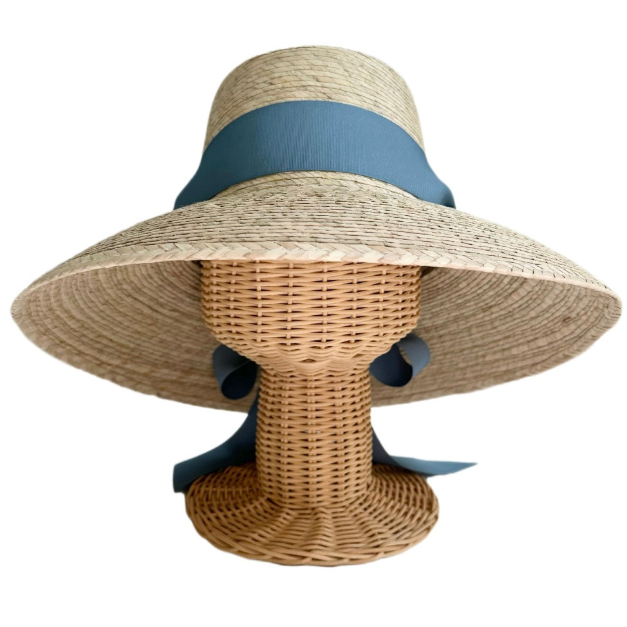 Mommy & Me Sun Hat Set - Wildflower & Palmetto - French Blue Grosgrain Ribbon - Henry Duvall