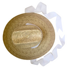 Hollyhock Sun Hat -  White Long Grosgrain Ribbon - Henry Duvall