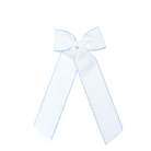 Moonstitch Long Tail Bow by Winn & William, classic long ribbon hair bow with contrast edge and alligator clip, perfect fall accessory for timeless girls’ outfits