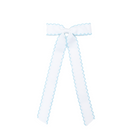 Moonstitch Long Tail Bow by Winn & William, classic long ribbon hair bow with contrast edge and alligator clip, perfect fall accessory for timeless girls’ outfits