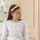 Velvet Lottie Headband by Winn & William, classic girls bow headband hand-wrapped in velvet, perfect accessory for fall outfits and family portraits