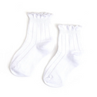 White Scalloped Frill Ankle Socks for girls and toddlers, classic ankle-length socks to coordinate with Henry Duvall’s Fall Collection