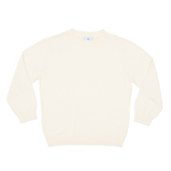 Christopher Crewneck Sweater in 8th Street Ivory – Henry Duvall