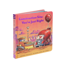 Valentine’s Day lift-the-flap book featuring the Goodnight, Goodnight, Construction Site trucks discovering special messages.