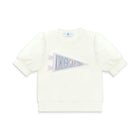 Henry Duvall Pennant Tee featuring appliqué grade pennant, classic back-to-school shirt for kindergarten through fifth grade, perfect for first day of school photos and school milestone celebrations.