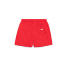Henry Duvall Liam Shorts in Rhode Island Red cotton pique, classic boys back-to-school shorts with elastic waist for first day of school photos and everyday fall wear.