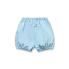 Henry Duvall Somers Shorties for baby and toddler boys in Bay Tree Blue light blue corduroy, featuring a classic bloomer silhouette and elastic waist.