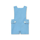 Henry Duvall James Henry Jon Jon for baby and toddler boys in Brookhaven Blue corduroy with contrasting King’s Way Khaki corduroy trim, a classic fall outfit for layering, family photos, Thanksgiving, church, and everyday wear.