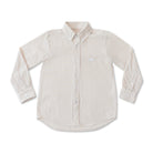 Henry Duvall Bennett Button Down in King's Way Khaki Check, classic boys fall dress shirt perfect for pairing with khaki corduroy trousers and coordinating sibling sets