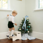 Classic white nylon knee high socks for girls and toddlers, lightweight with ribbed stay-up top, designed for comfort and perfect fit, ideal for pairing with Mary Janes or dress shoes from Henry Duvall’s Fall Collection