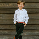 Henry Duvall classic white boys button down shirt, a timeless boys shirt designed for polished, preppy dressing.