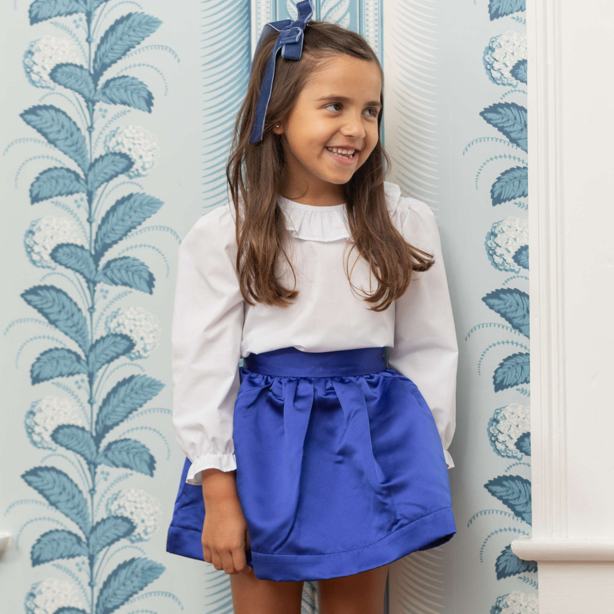 Velvet Jane Bow by Winn & William, handcrafted velvet hair bow with alligator clip, classic fall accessory for girls.