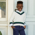 Henry Duvall classic white boys button down shirt, a timeless boys shirt designed for polished, preppy dressing.
