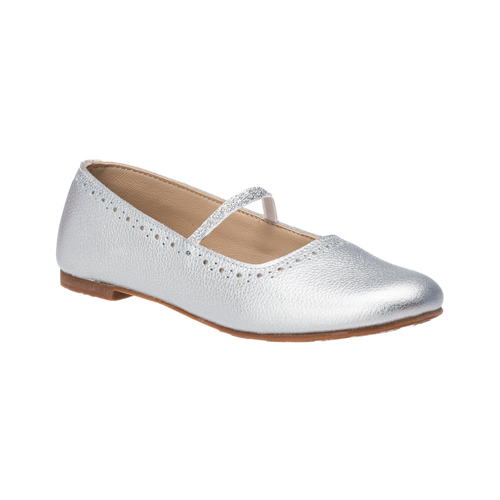 Sasha Ballerina Flat Silver - Henry Duvall