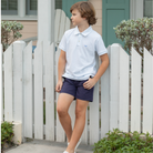 Henry Duvall classic white boys polo in soft cotton, timeless preppy wardrobe staple for school and dressier occasions
