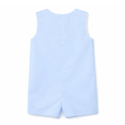 Henry Duvall Jennings Jon Jon in Bailey’s Bay Blue cotton with hand-smocked sailboats, classic heirloom baby boy summer outfit