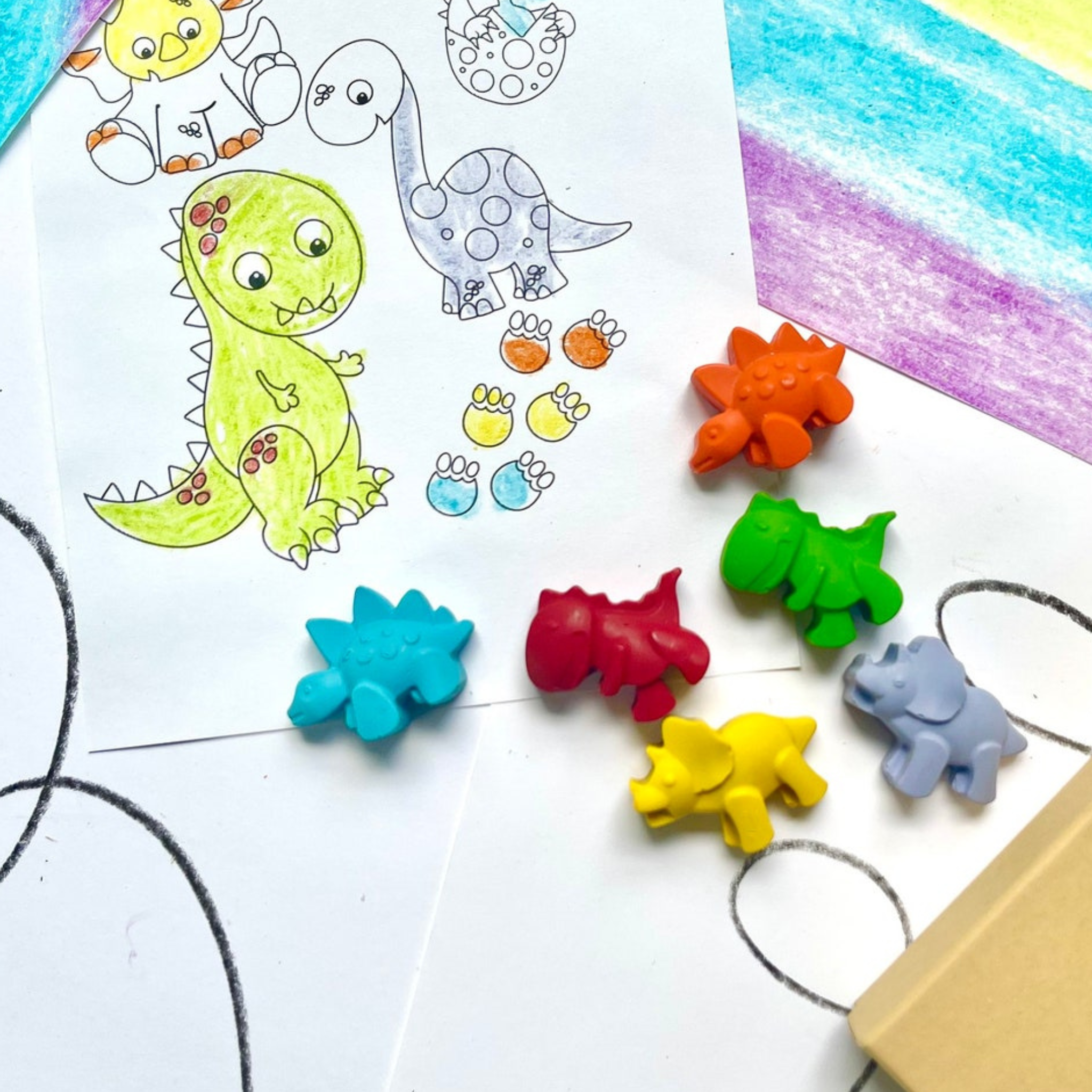 Dinosaur Crayon Stocking Stuffer