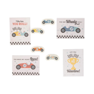 Set of 12 race car Valentine cards with matching erasers, valentines decor/accessory