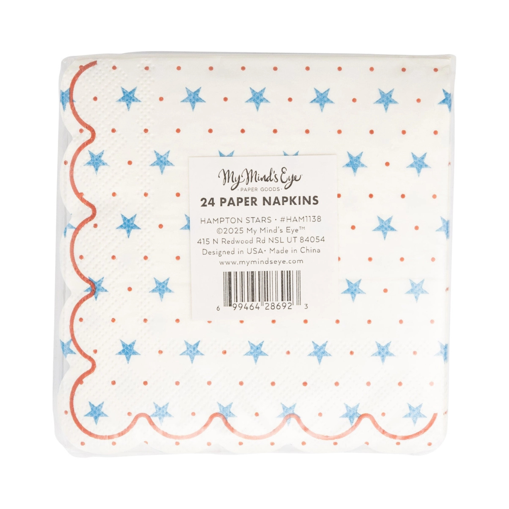 Hamptons Petite Stars Cocktail Paper Napkin - Henry Duvall