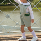 Classic white leather saddle shoes for boys by L’Amour with lace-up closure, ideal for school, photos, or special occasions with Henry Duvall fall outfits