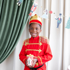 Set of 8 festive paper cups featuring a colorful nutcracker design, perfect for holiday drinks and Christmas party celebrations