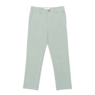 Henry Duvall Bradford Trousers for boys in sage green herringbone, classic fall and winter pants with elastic back, heirloom-inspired English heritage style
