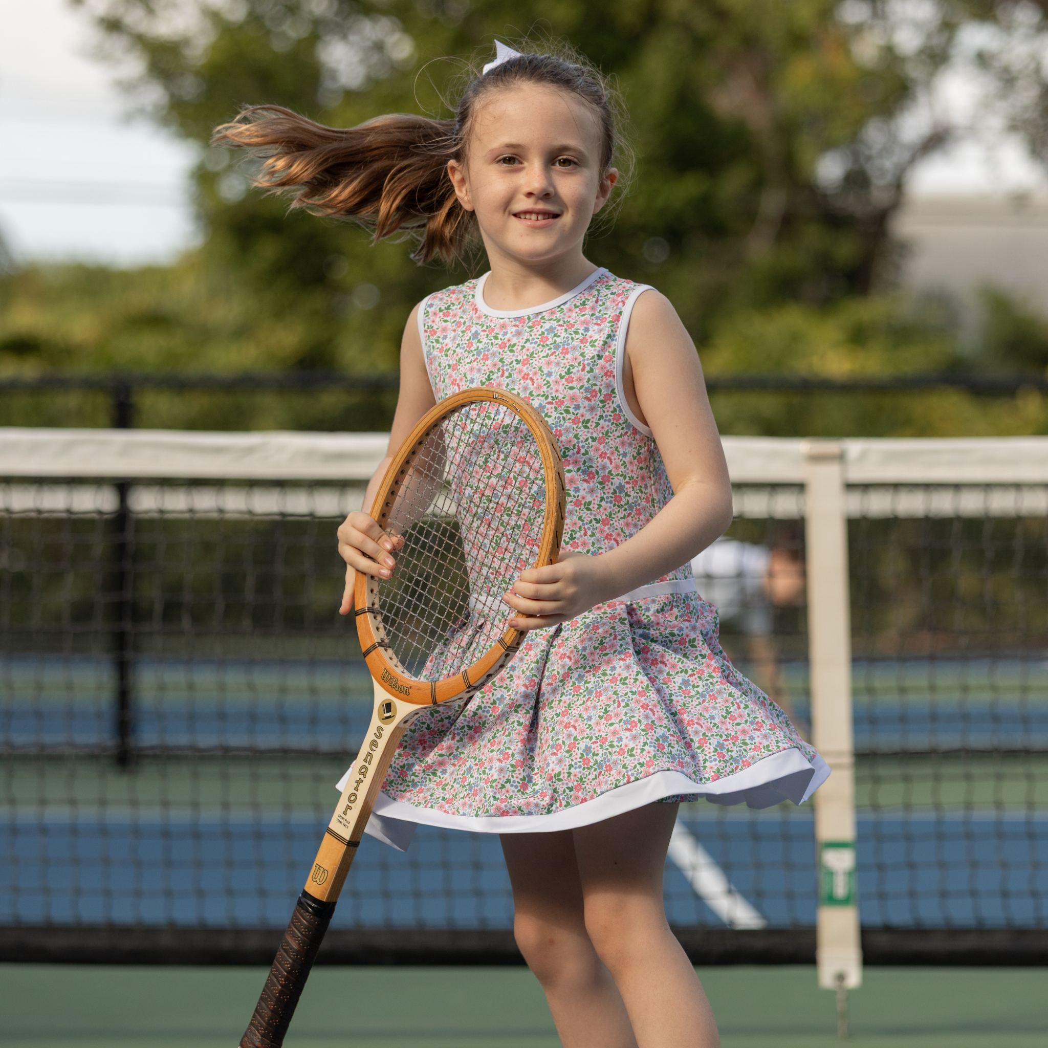 Henry Duvall Taft Tennis Dress for girls, classic preppy athletic dress with built-in shorts made from soft stretchy performance fabric for tennis and summer activities.