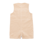 Henry Duvall Oliver Overalls in King’s Way Khaki Corduroy, classic toddler boys fall outfit with relaxed fit, perfect for layering with Peter Pan shirts or coordinating sibling looks