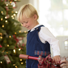 Henry Duvall boys white Peter Pan collar shirt, classic holiday layering piece for Jon Jons, shorts, and bubbles, timeless Christmas toddler outfit