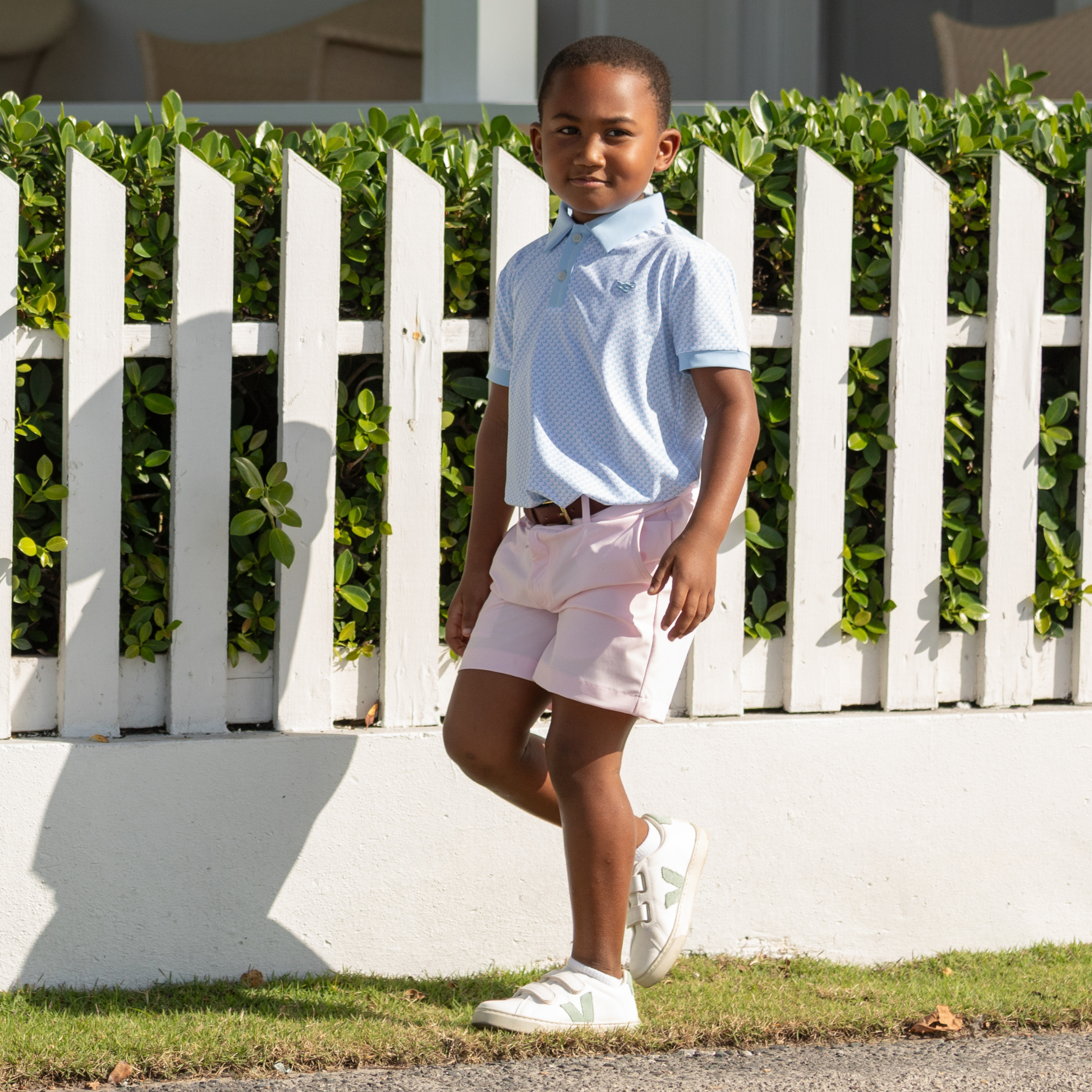 Henry Duvall boys performance shorts in lightweight stretch fabric, stain-resistant and wrinkle-resistant preppy shorts with adjustable waistband for everyday wear