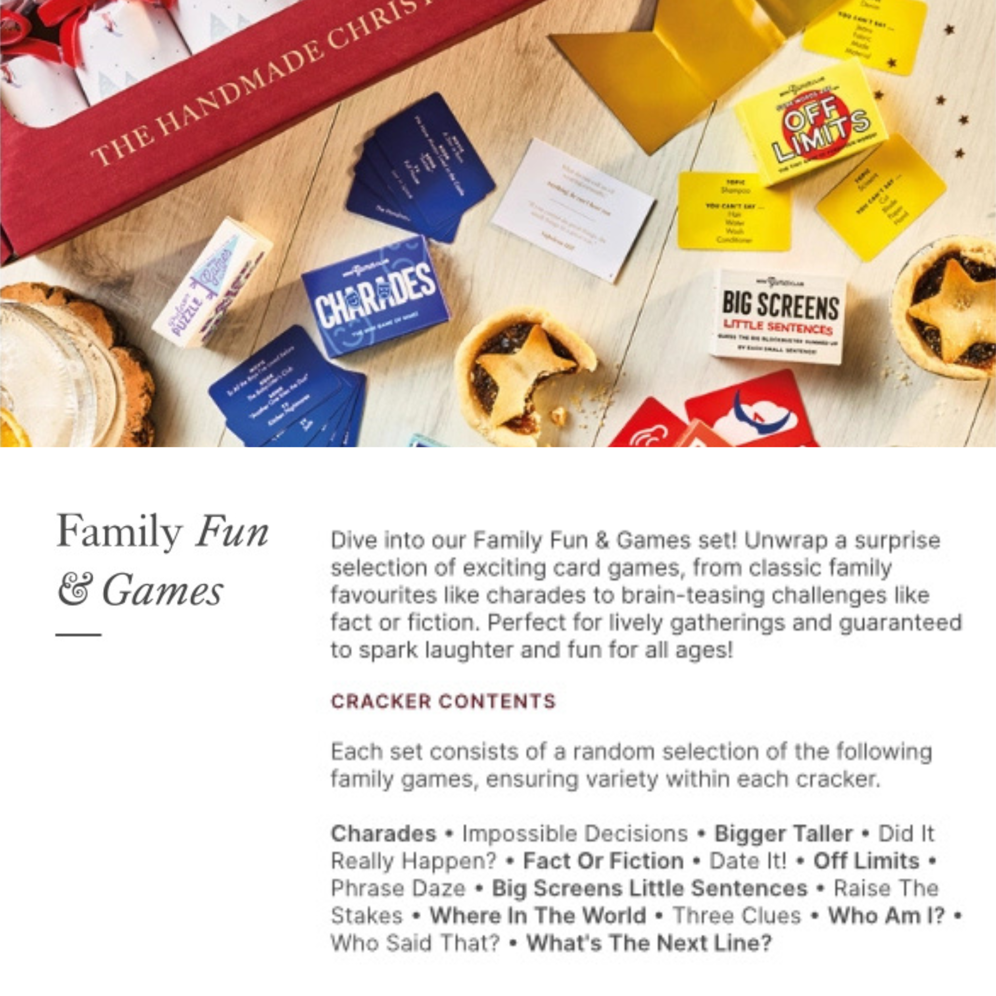 Beautiful handmade Christmas crackers imported from the UK