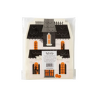 Set of 15 Haunted House Napkins in three designs with copper foil accents, shaped Halloween paper napkins for festive kids parties and trick-or-treat tables