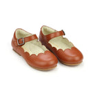 Leather scalloped Mary Jane dress shoes for girls by L’Amour, toddler to youth sizes, perfect for pairing with Henry Duvall dresses and fall outfits