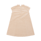 Henry Duvall Isabel Dress in King’s Way Khaki Corduroy with Charles Street Check covered buttons, classic fall toddler and girls outfit with heirloom style and timeless details