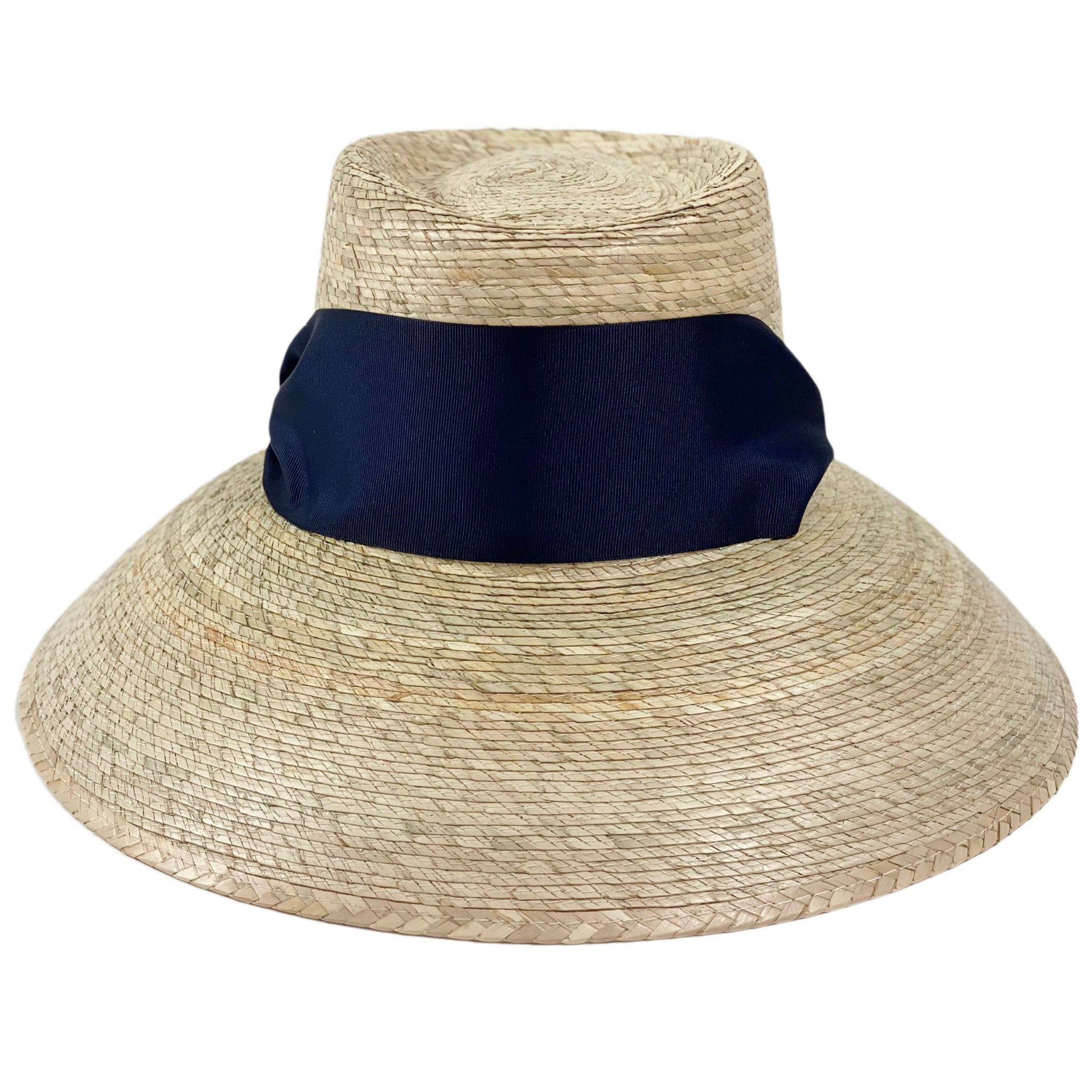 Wildflower Sun Hat - Navy Wide & Short Grosgrain Ribbon - HENRY DUVALL