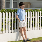 Henry Duvall Match Point Polo for boys in lightweight performance fabric, wrinkle-resistant and stain-resistant classic preppy polo shirt for school and everyday wear.