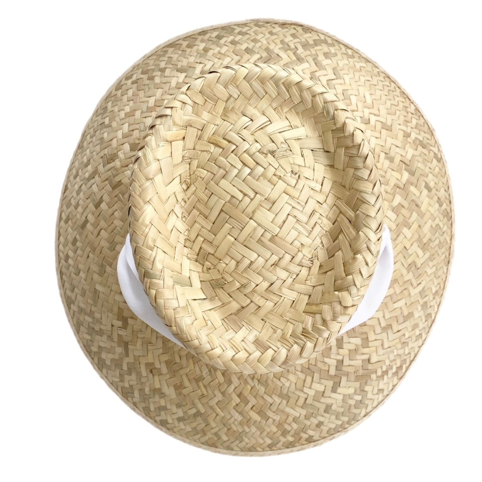 Amaryllis Sun Hat - White Wide & Short Grosgrain Ribbon - Henry Duvall