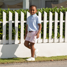 Henry Duvall Match Point Polo for boys in lightweight performance fabric, wrinkle-resistant and stain-resistant classic preppy polo shirt for school and everyday wear.