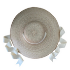 Daisy Sun Hat - Long Ivory Grosgrain Ribbon - Henry Duvall