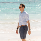 Henry Duvall men’s performance polo in breathable stretch fabric, classic preppy short sleeve polo shirt for golf, work, and everyday wear.