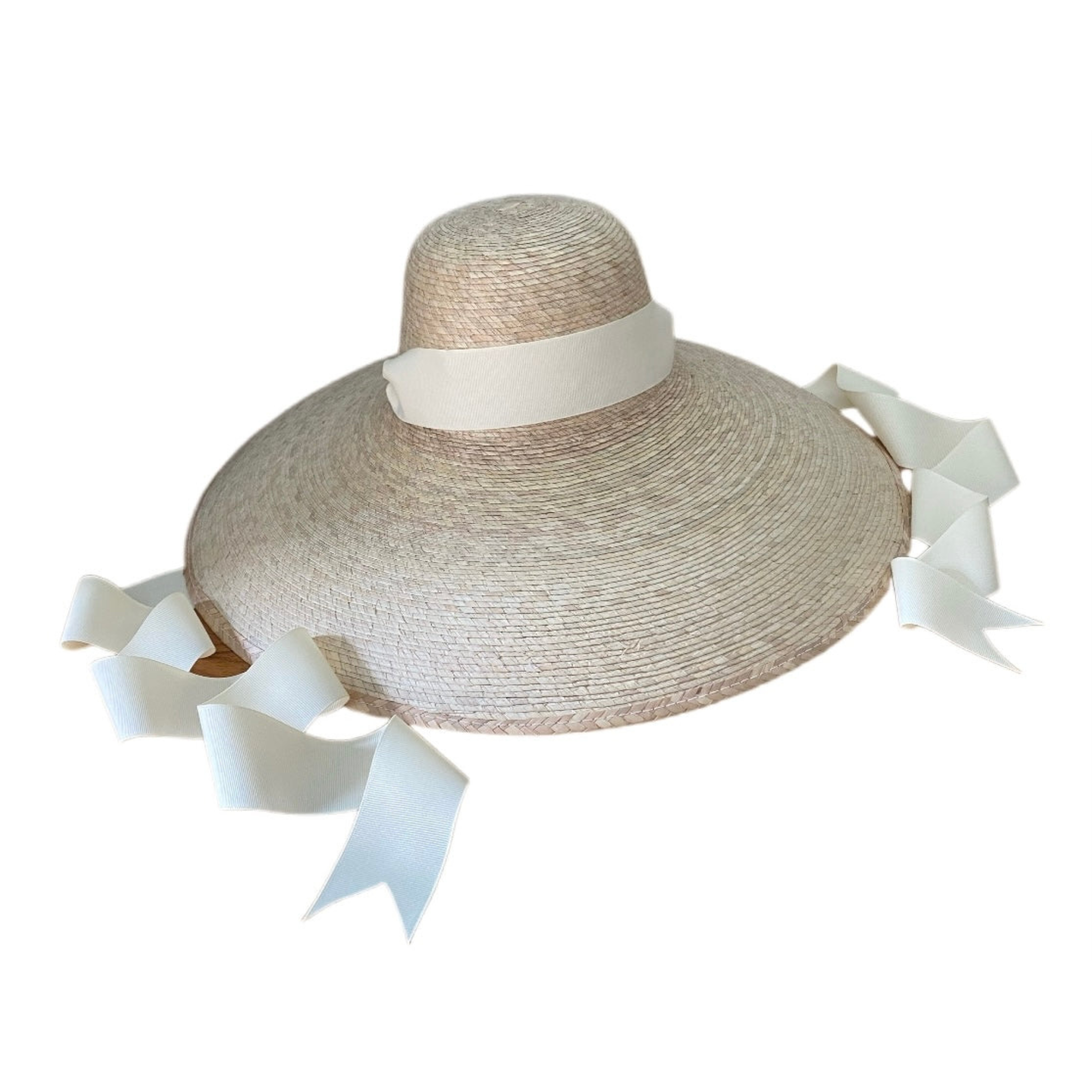 Daisy Sun Hat - Long Ivory Grosgrain Ribbon - Henry Duvall