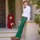 Green Holiday Performance Pants for Boys - Henry Duvall