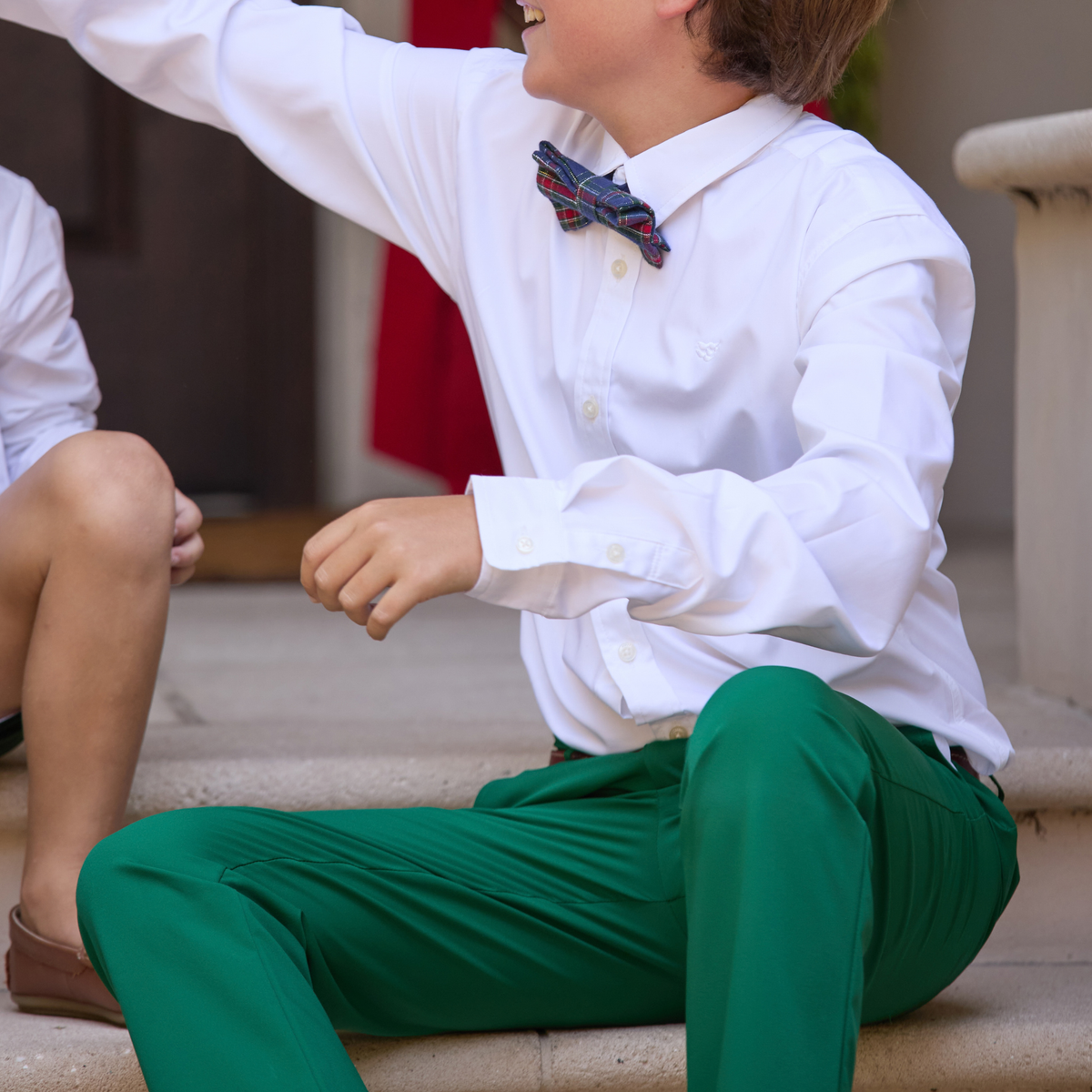 Green Holiday Performance Pants for Boys - Henry Duvall