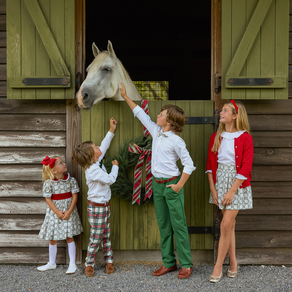 Green Holiday Performance Pants for Boys - Henry Duvall