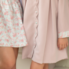 Henry Duvall Pippa Dress for girls in Parker Pink Herringbone, classic rose pink fall dress inspired by English heritage, perfect sibling set style for portraits and special occasions