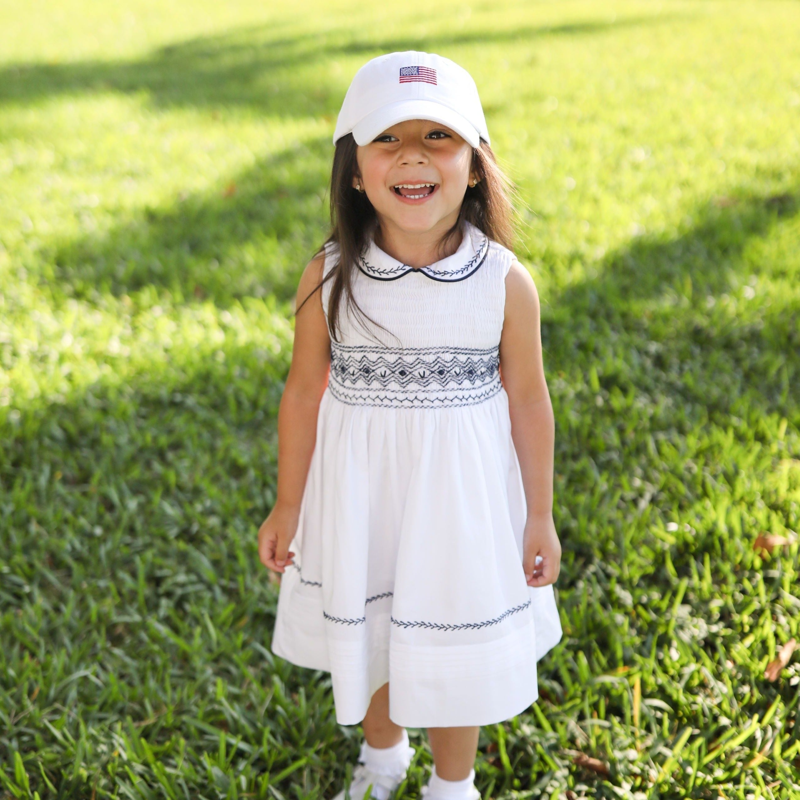 American Flag Bow Baseball Hat (Girls) - Henry Duvall