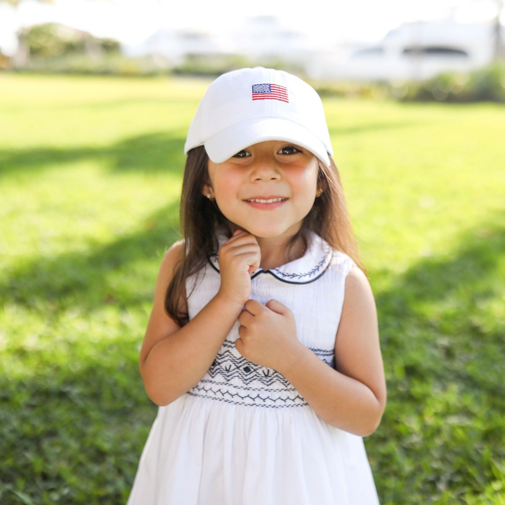 American Flag Bow Baseball Hat (Girls) - Henry Duvall