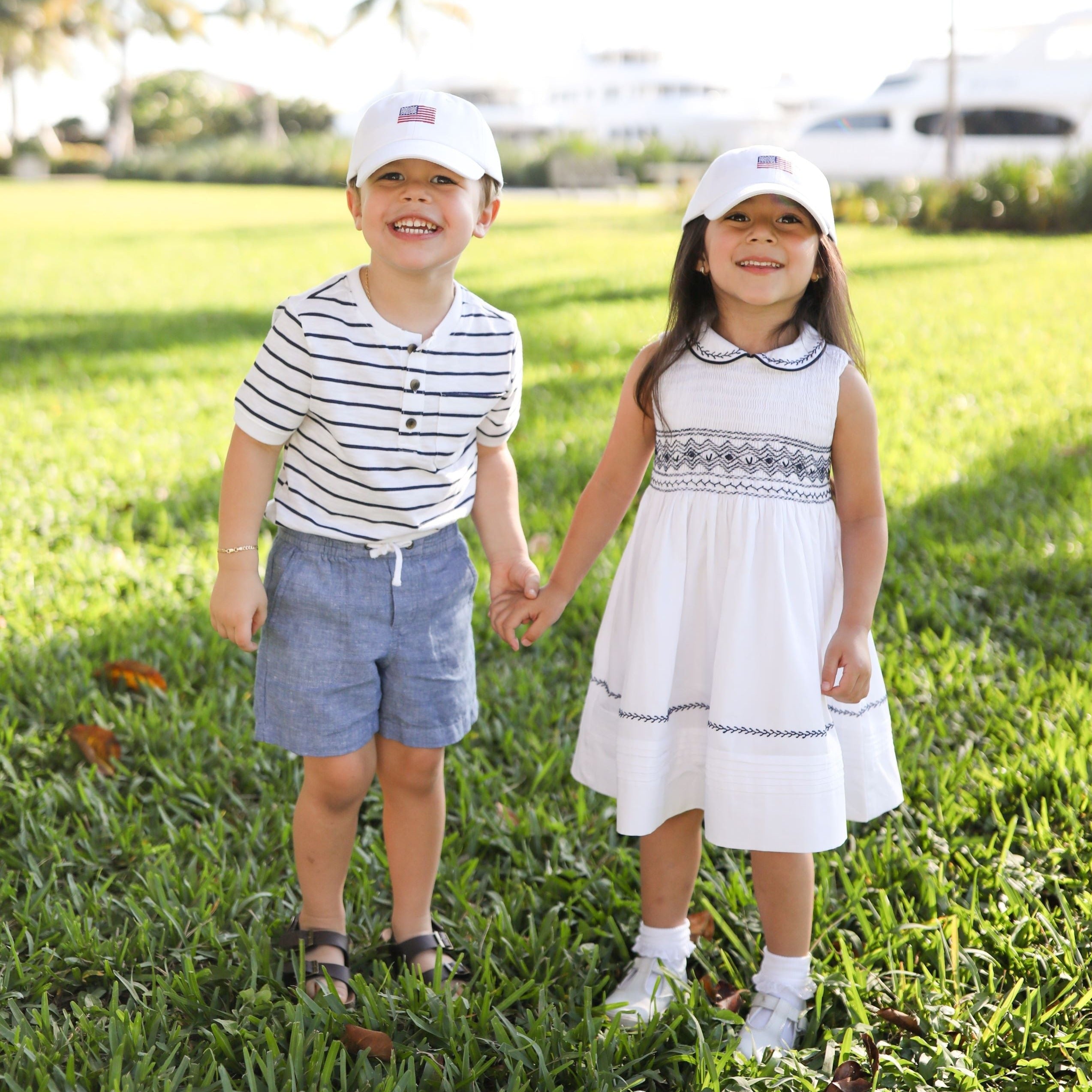 American Flag Bow Baseball Hat (Girls) - Henry Duvall