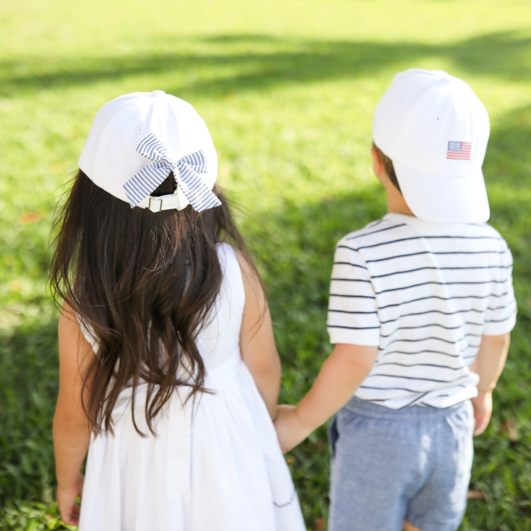 American Flag Bow Baseball Hat (Girls) - Henry Duvall