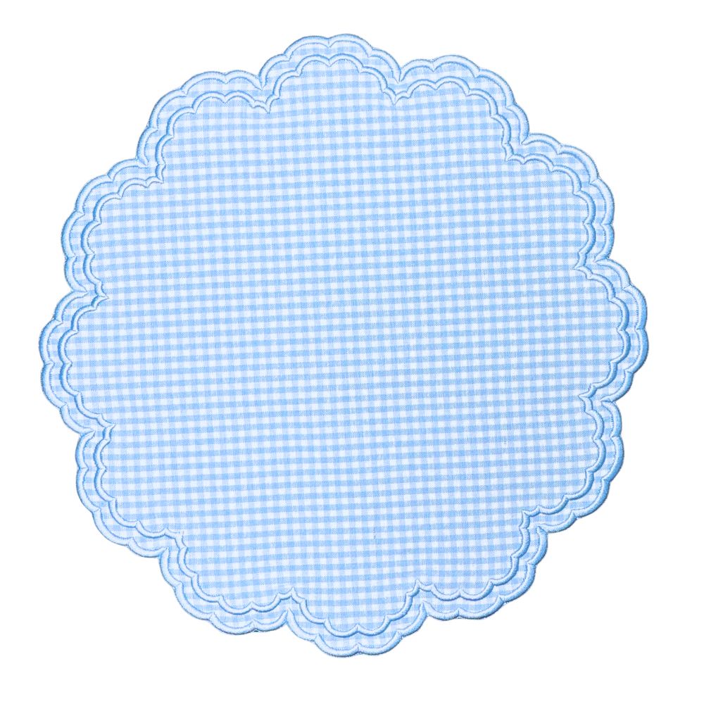 Bettina Placemat in Blue Gingham, Set of 4 - Henry Duvall